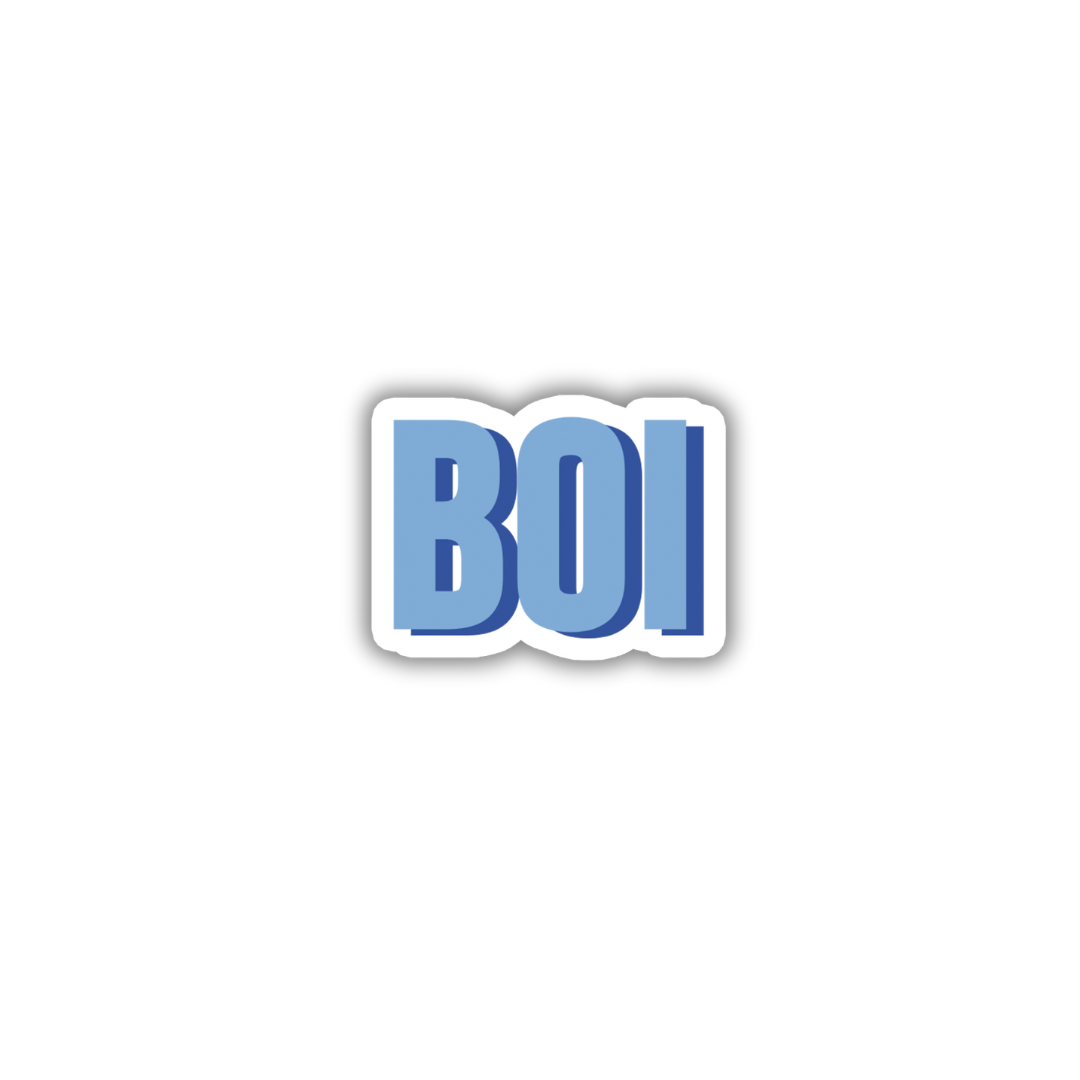 BOI Double Layered Sticker