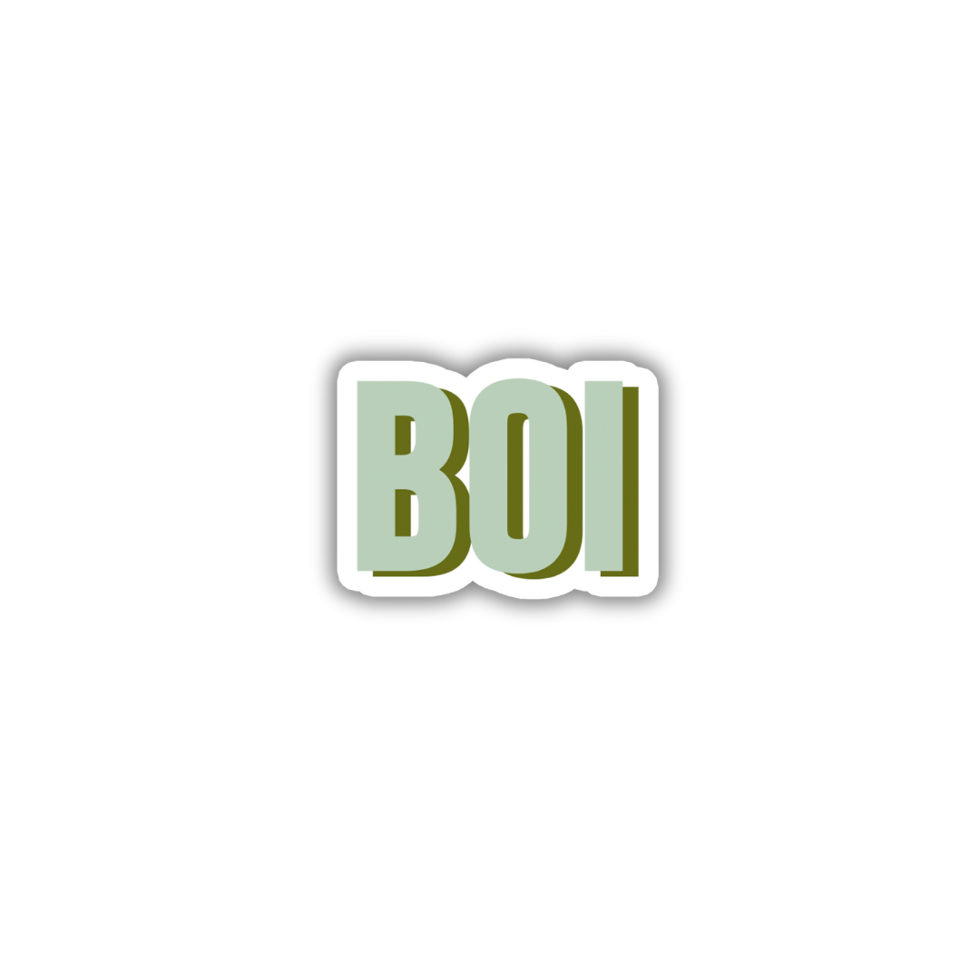 BOI Double Layered Sticker