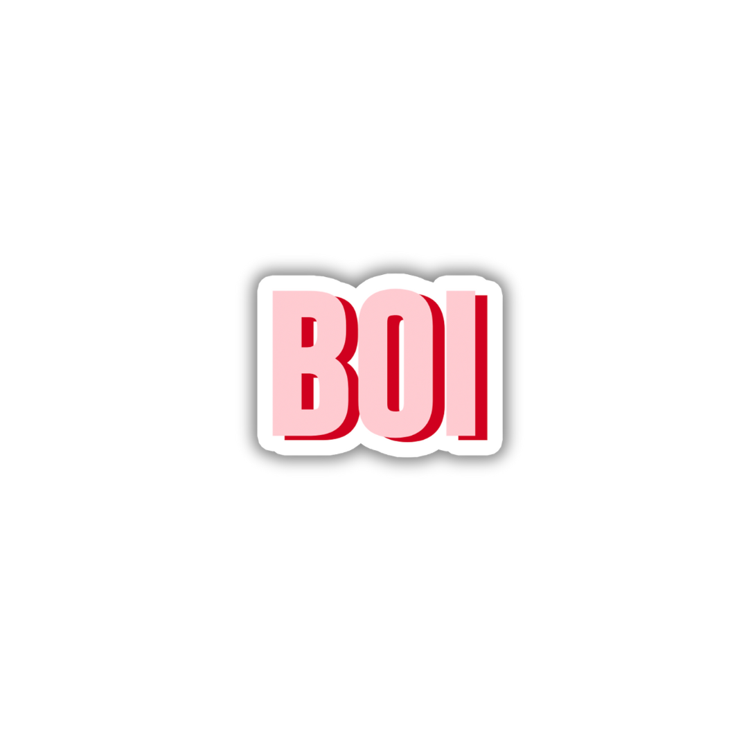 BOI Double Layered Sticker