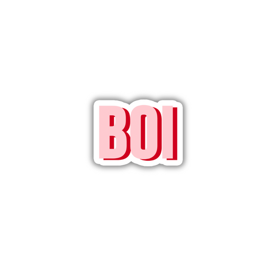 BOI Double Layered Sticker