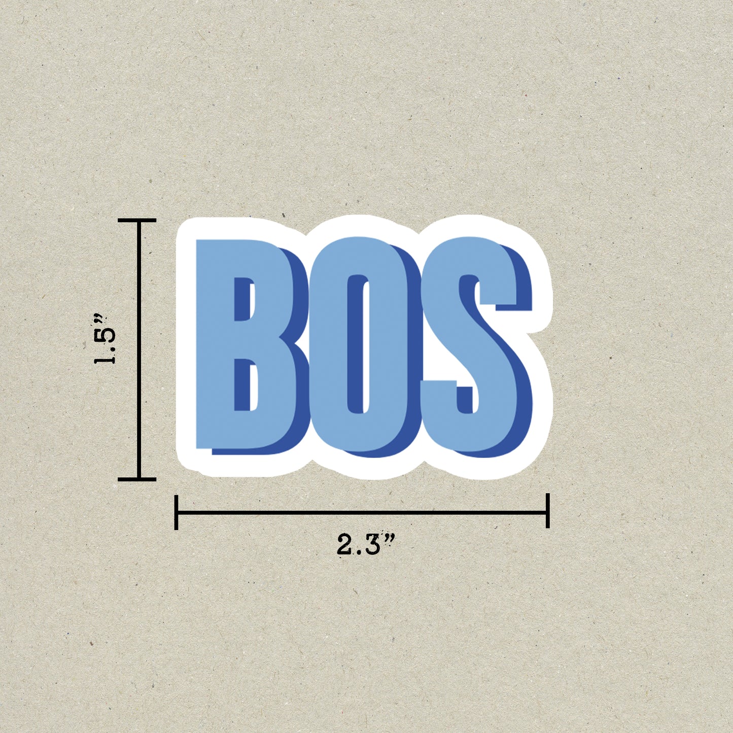 BOS Double Layered Sticker