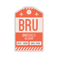 BRU Vintage Luggage Tag Sticker