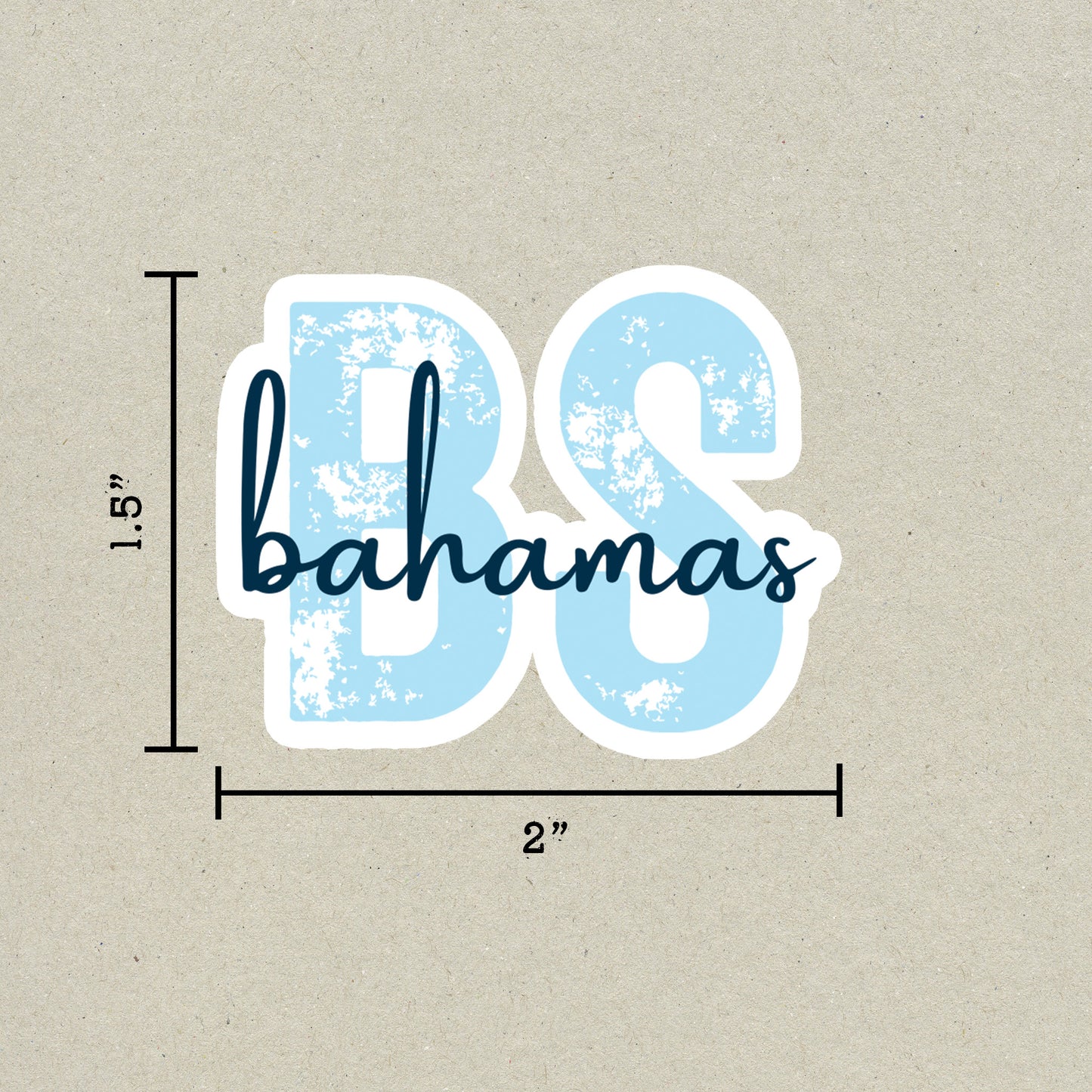 Bahamas Country Code Sticker