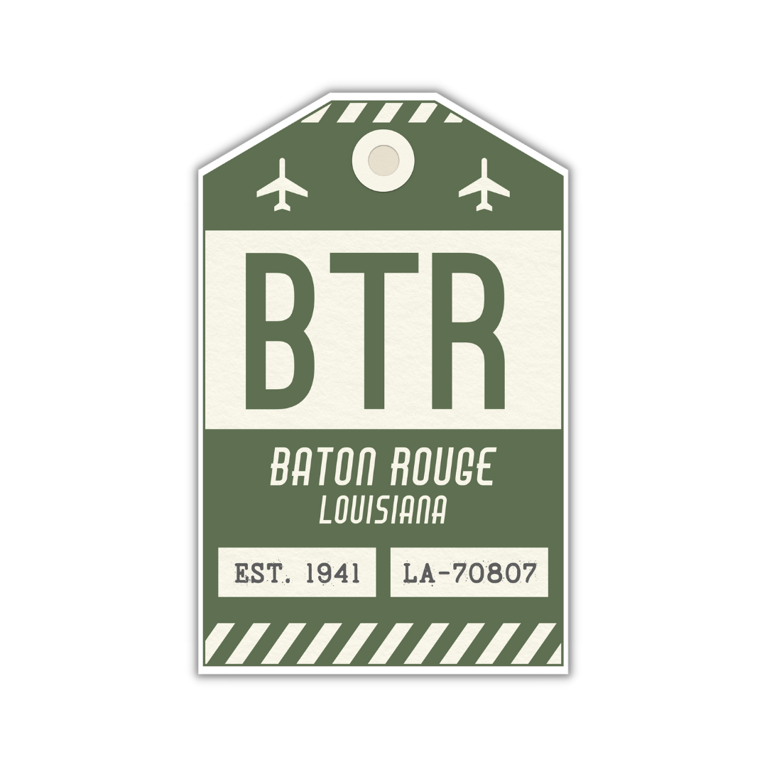 BTR Vintage Luggage Tag Sticker