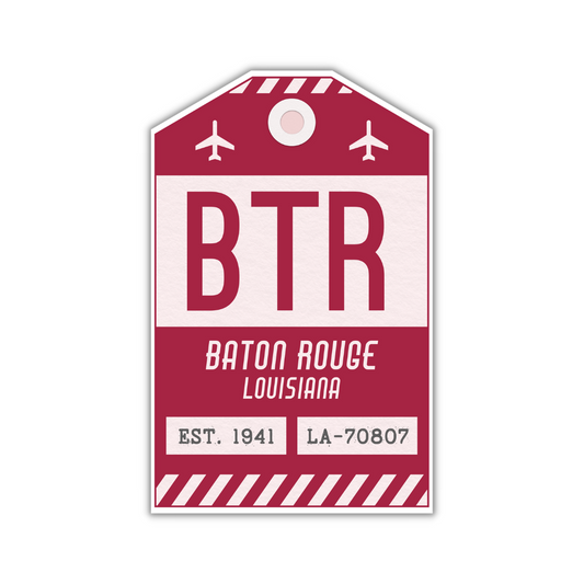 BTR Vintage Luggage Tag Sticker
