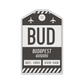 BUD Vintage Luggage Tag Sticker