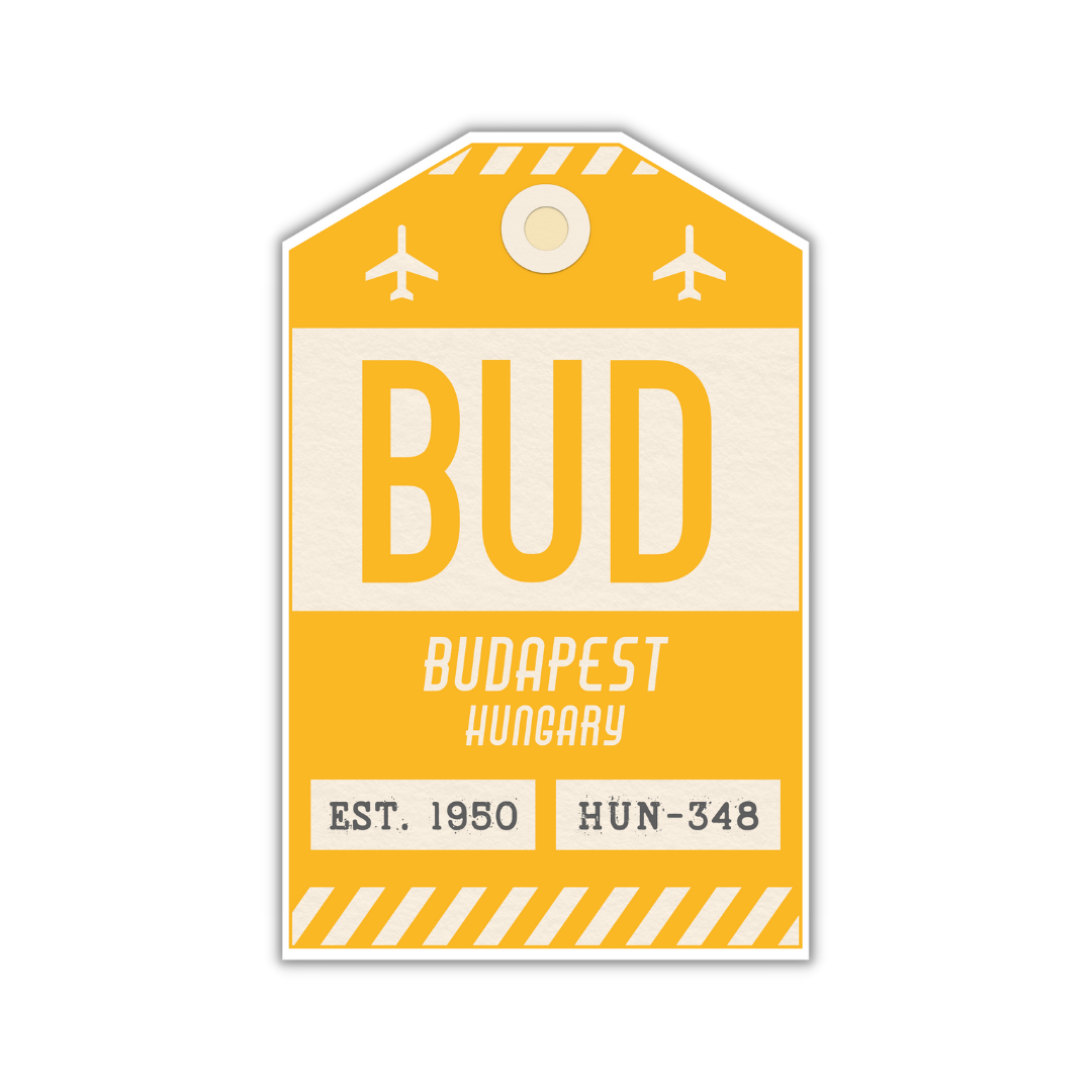 BUD Vintage Luggage Tag Sticker