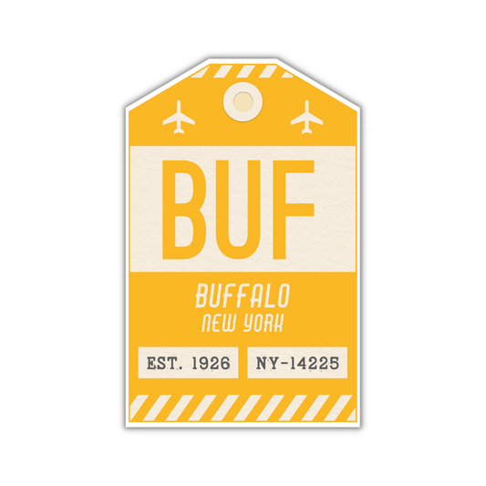 BUF Vintage Luggage Tag Sticker