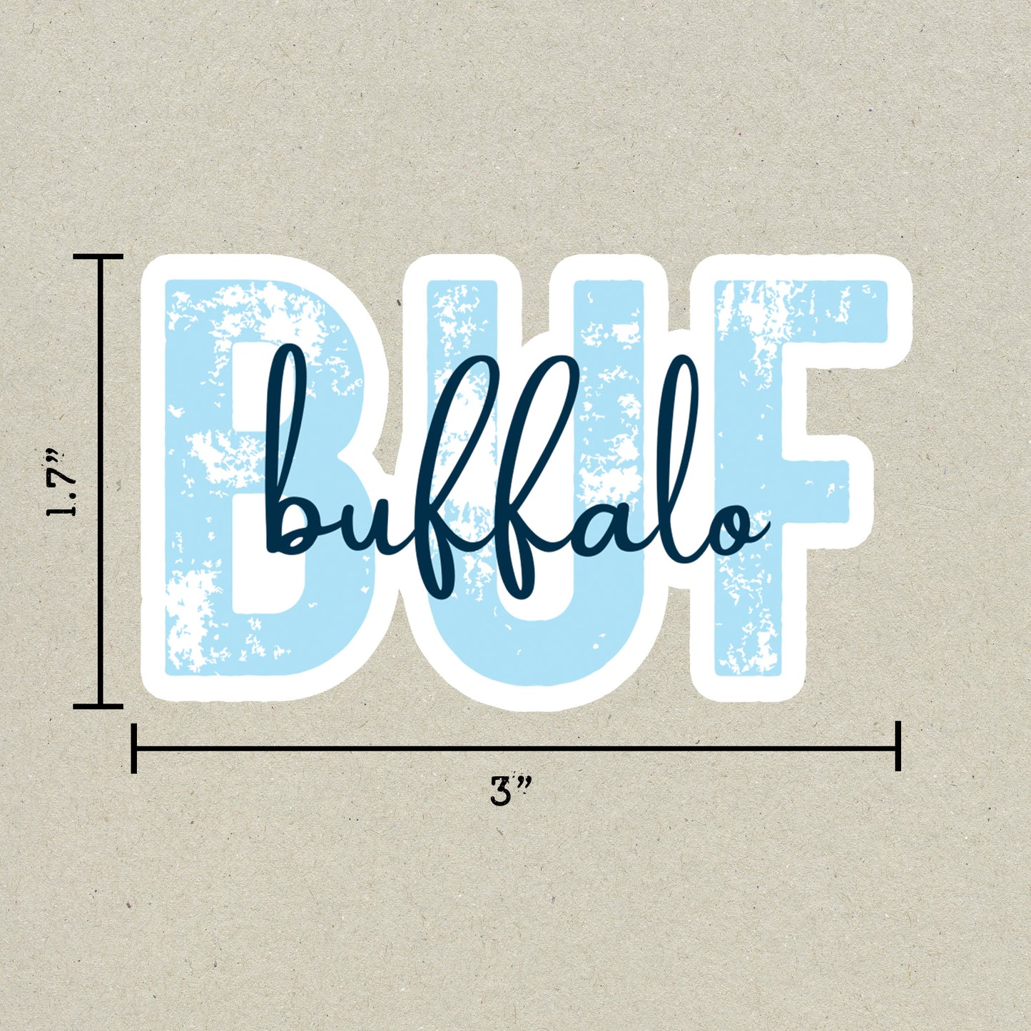 BUF Buffalo Airport Code Sticker