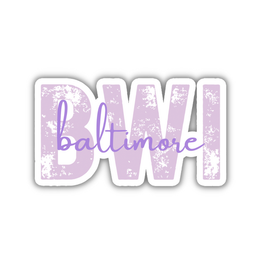 BWI Baltimore Airport Code Sticker