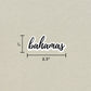 Bahamas Cursive Sticker