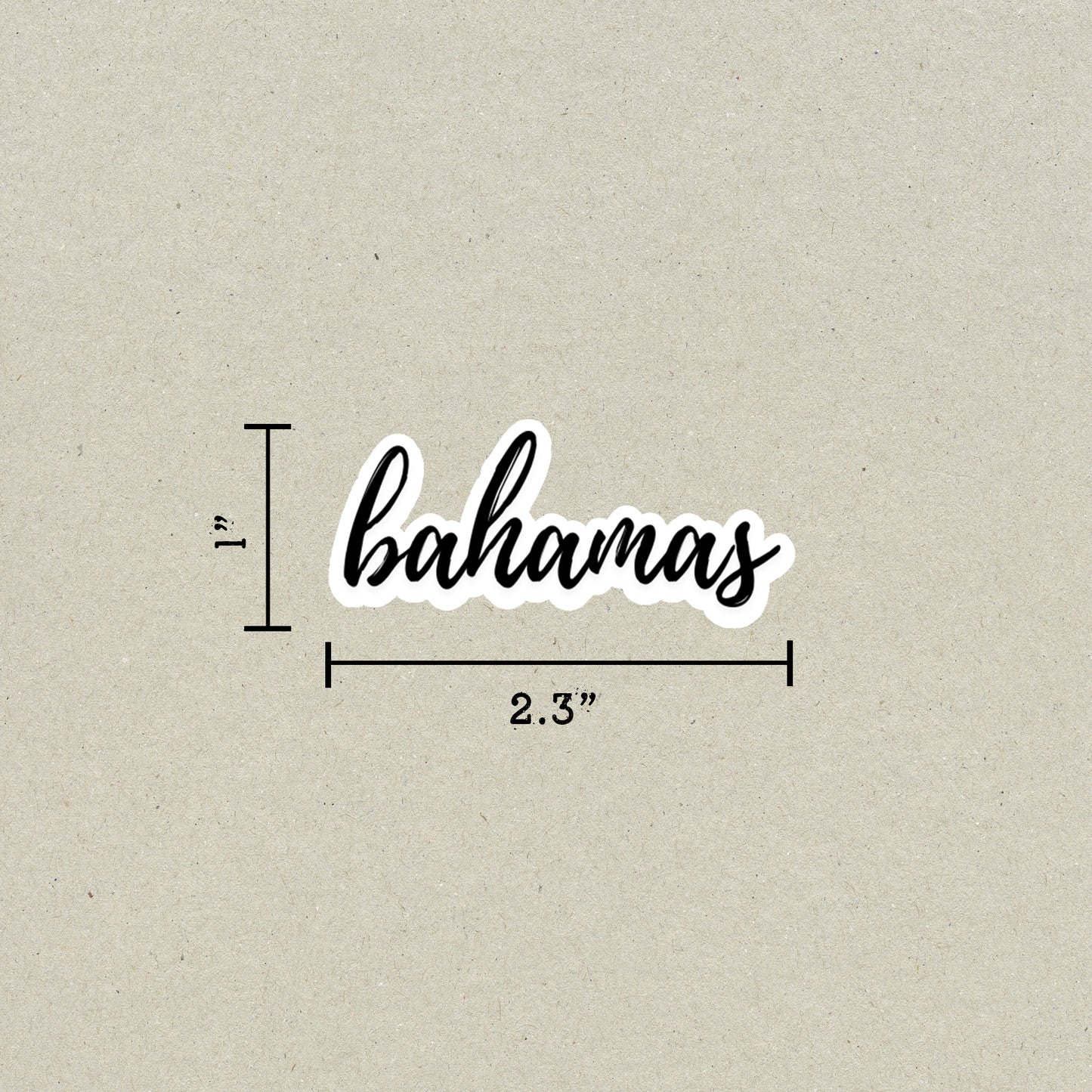 Bahamas Cursive Sticker