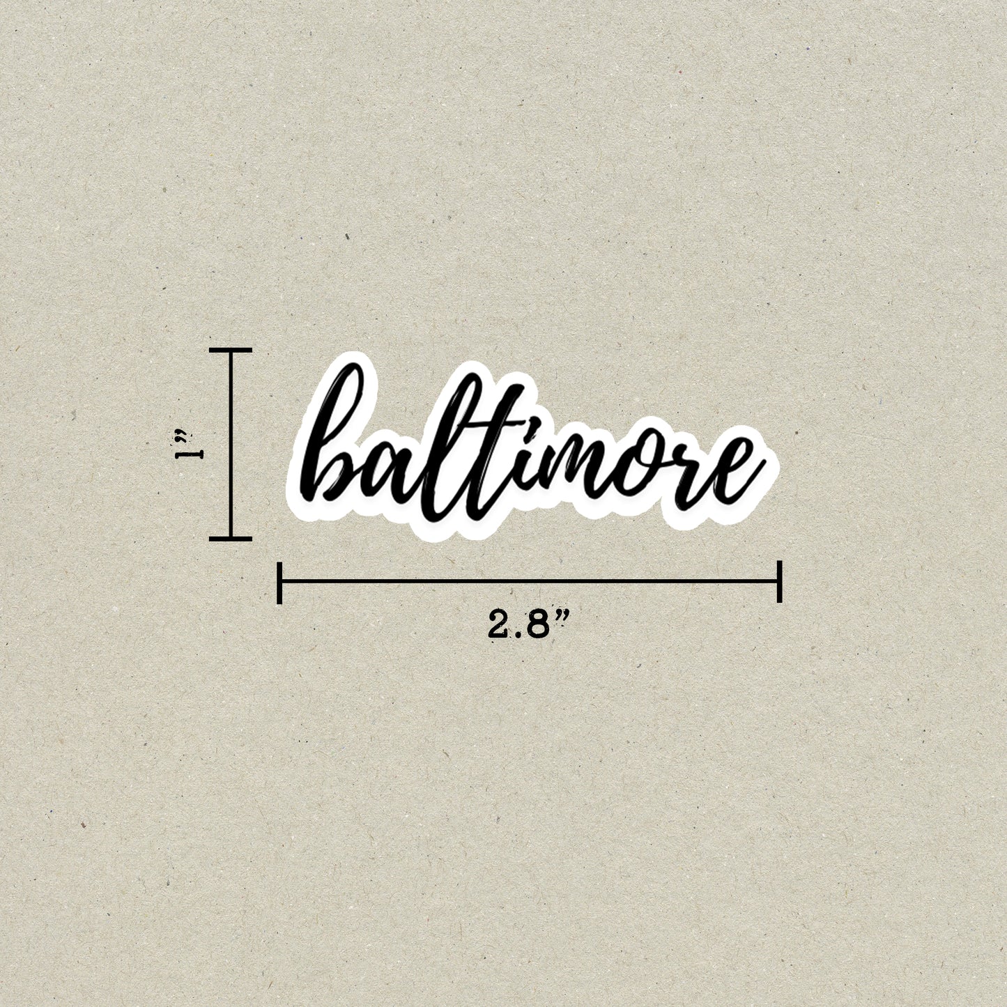 Baltimore Cursive Sticker