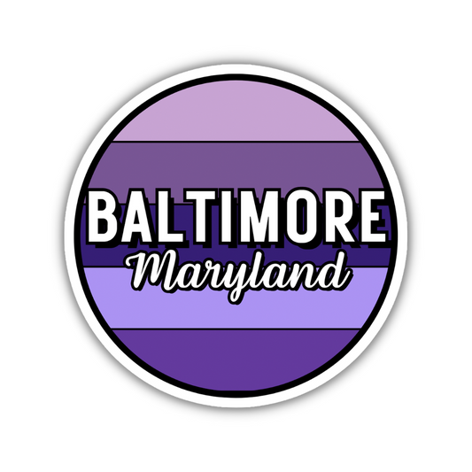 Baltimore, Maryland Circle Sticker