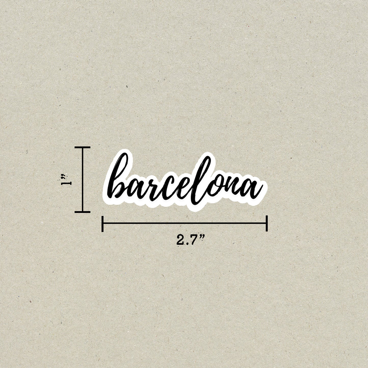 Barcelona Cursive Sticker
