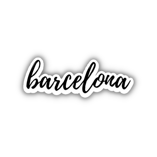 Barcelona Cursive Sticker