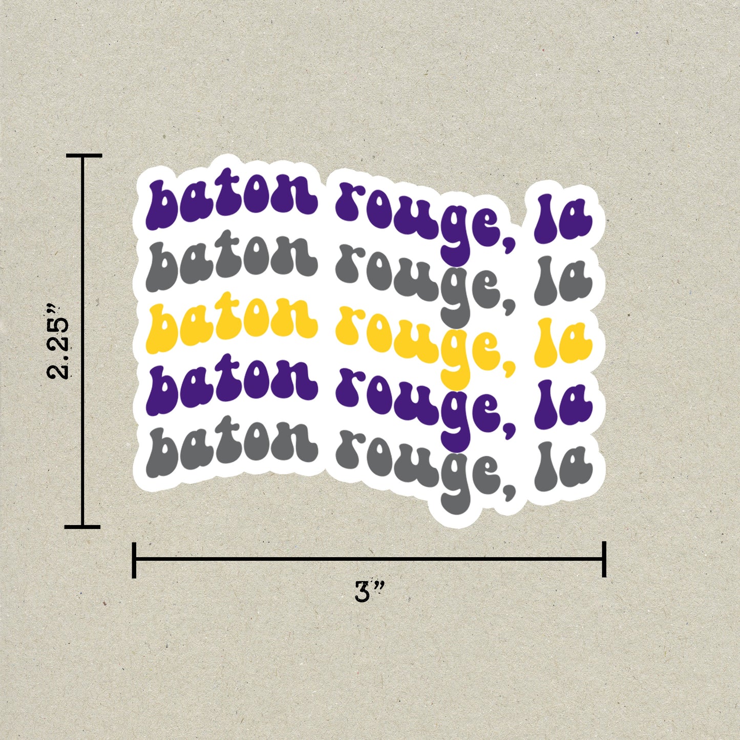 Baton Rouge, Louisiana College Town Sticker