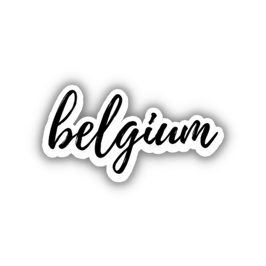 Belgium Cursive Sticker