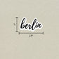 Berlin Cursive Sticker