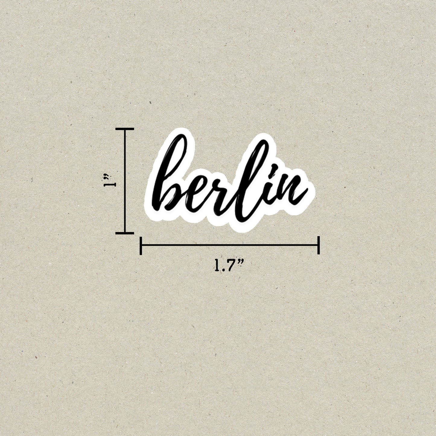 Berlin Cursive Sticker