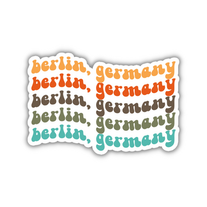 Berlin, Germany Retro Sticker