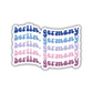 Berlin, Germany Retro Sticker