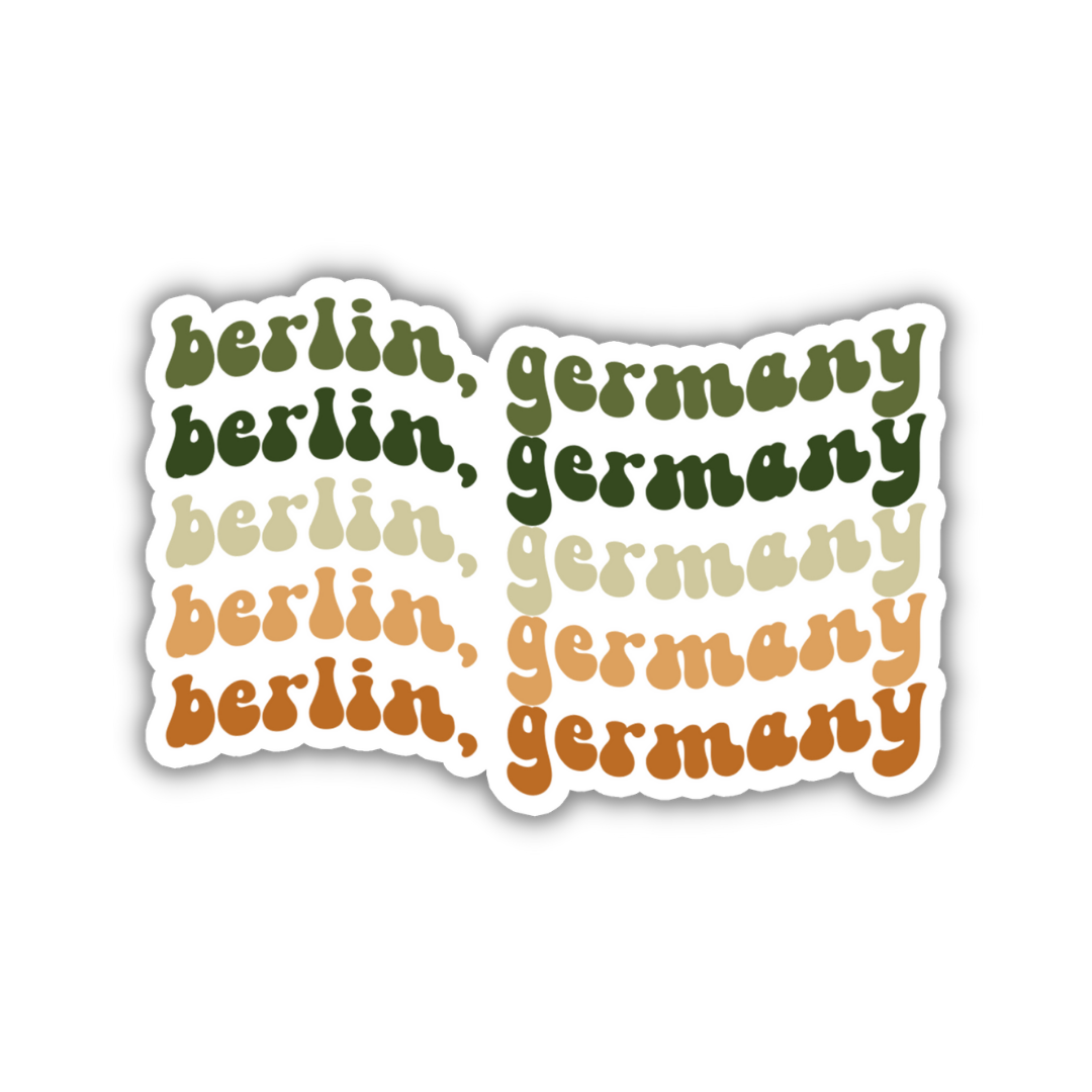 Berlin, Germany Retro Sticker