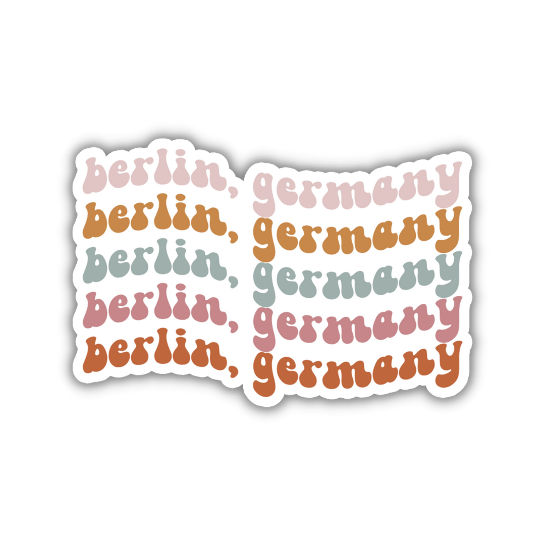 Berlin, Germany Retro Sticker