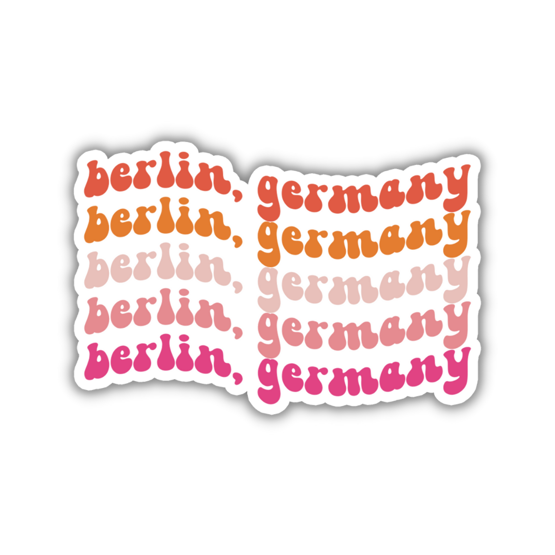 Berlin, Germany Retro Sticker