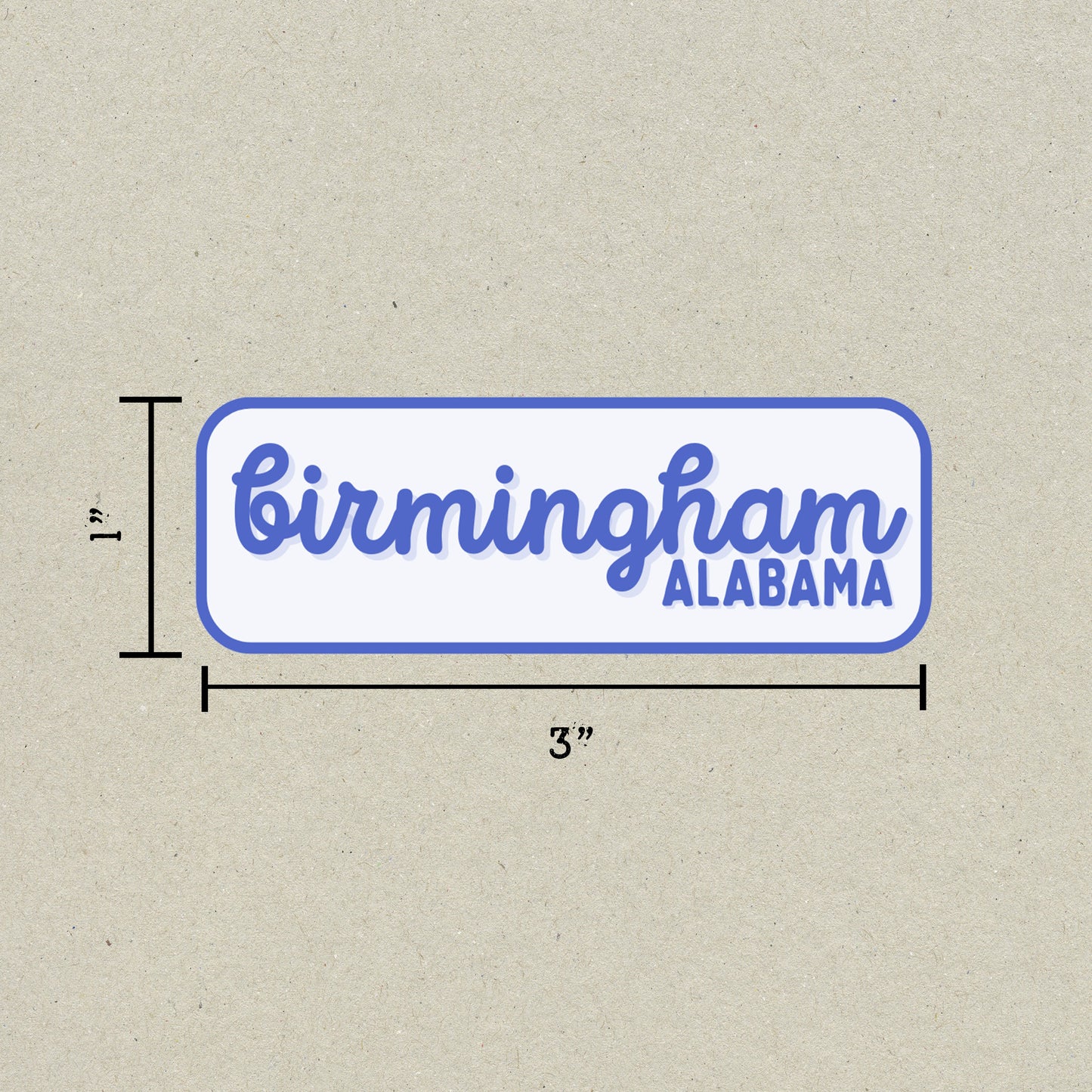Birmingham, Alabama Retro Travel Sticker – Colorful Vinyl Decal for Laptop, Water Bottle & Luggage