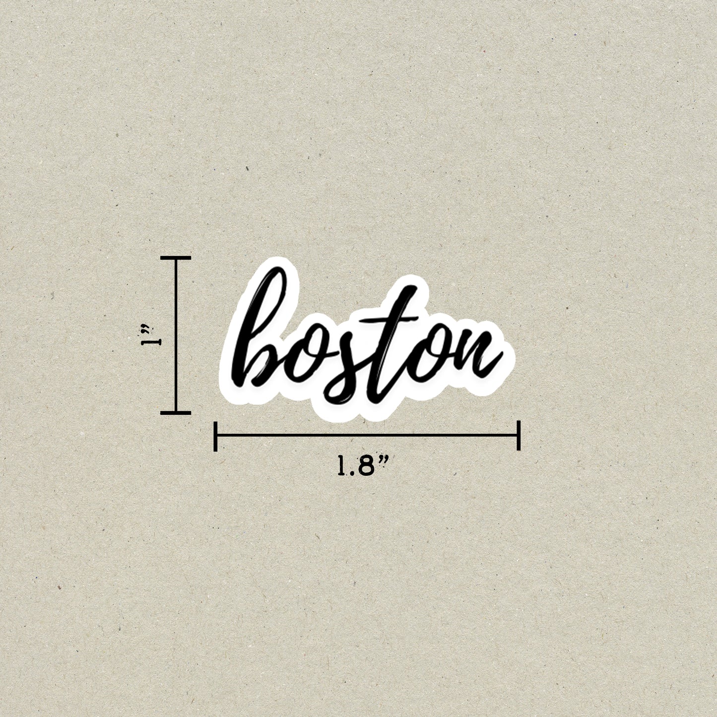 Boston Cursive Sticker