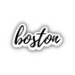 Boston Cursive Sticker