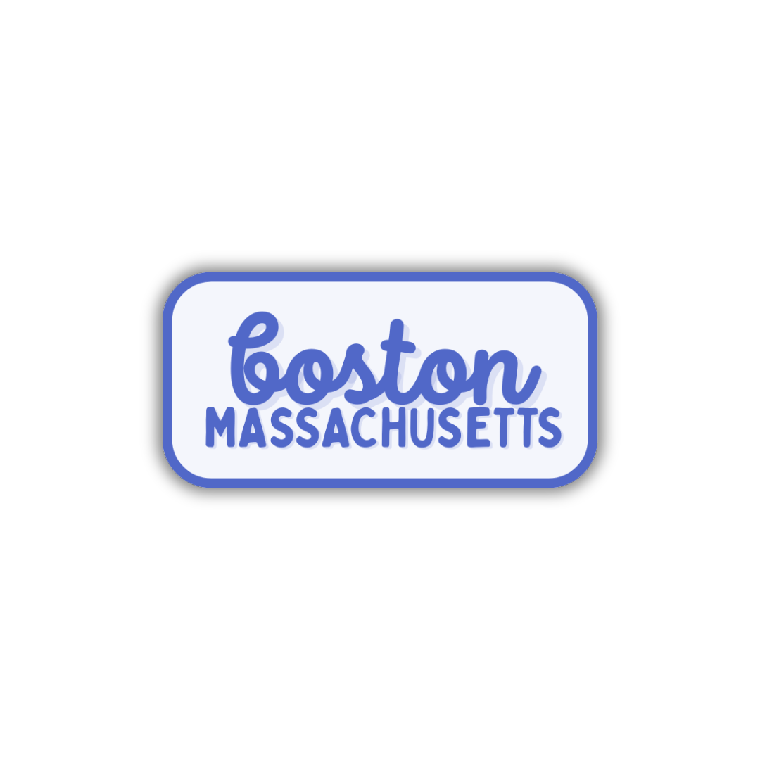 Boston, Massachusetts Retro Travel Sticker – Colorful Vinyl Decal for Laptop, Water Bottle & Luggage
