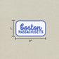 Boston, Massachusetts Retro Travel Sticker – Colorful Vinyl Decal for Laptop, Water Bottle & Luggage
