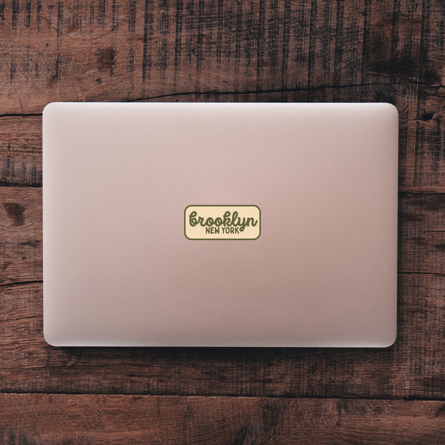 Brooklyn, New York Retro Travel Sticker – Colorful Vinyl Decal for Laptop, Water Bottle & Luggage