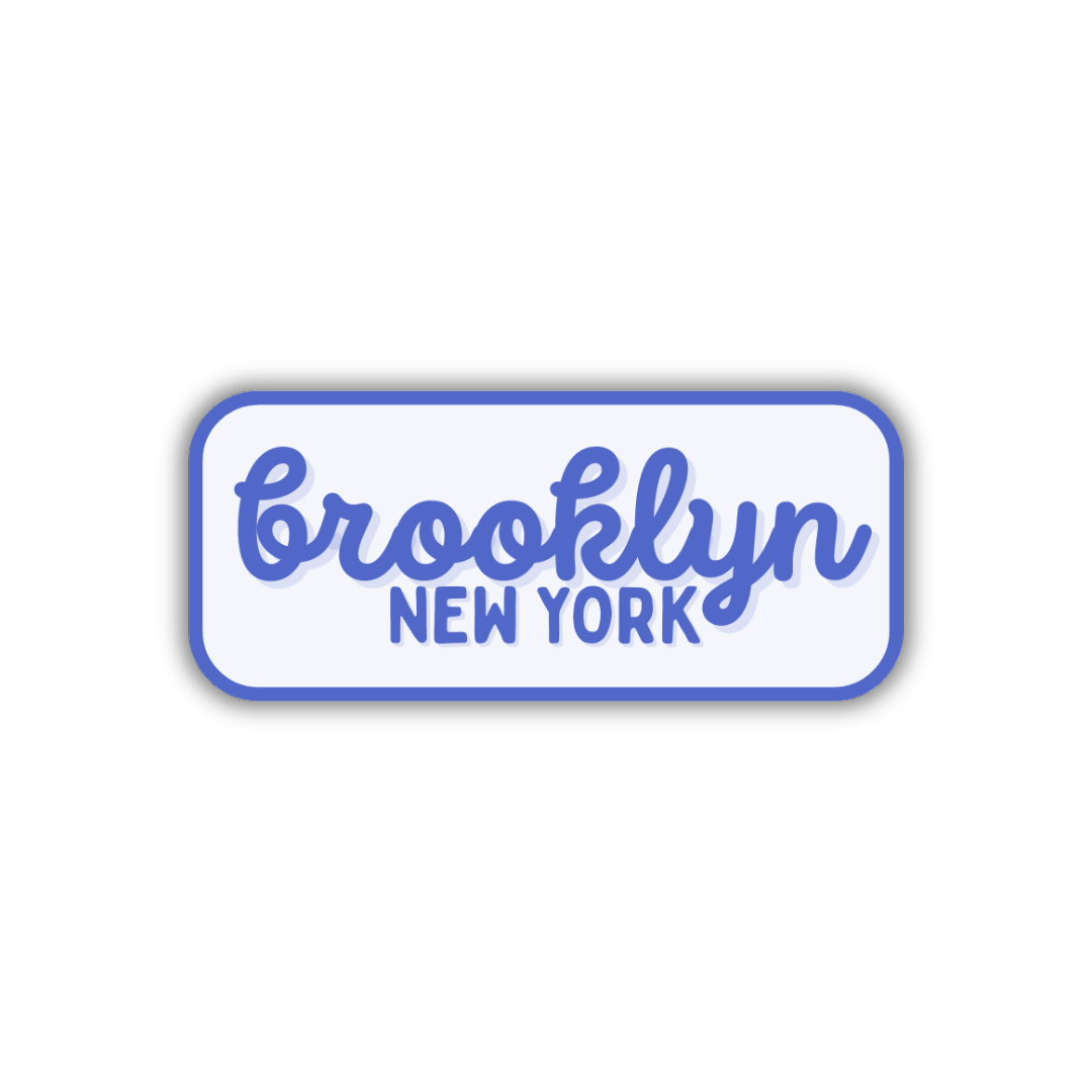Brooklyn, New York Retro Travel Sticker – Colorful Vinyl Decal for Laptop, Water Bottle & Luggage