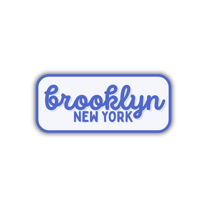 Brooklyn, New York Retro Travel Sticker – Colorful Vinyl Decal for Laptop, Water Bottle & Luggage