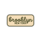 Brooklyn, New York Retro Travel Sticker – Colorful Vinyl Decal for Laptop, Water Bottle & Luggage