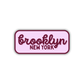 Brooklyn, New York Retro Travel Sticker – Colorful Vinyl Decal for Laptop, Water Bottle & Luggage