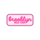 Brooklyn, New York Retro Travel Sticker – Colorful Vinyl Decal for Laptop, Water Bottle & Luggage