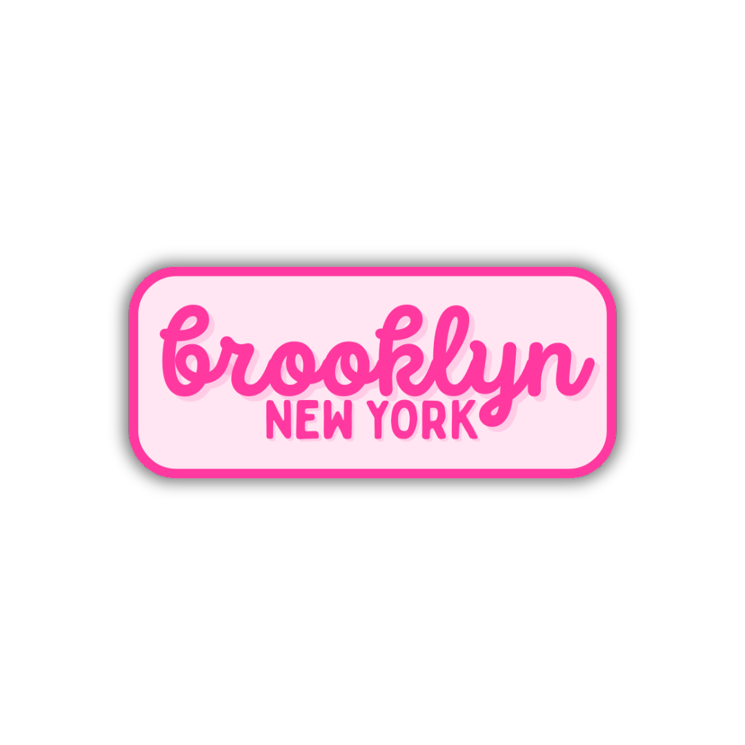 Brooklyn, New York Retro Travel Sticker – Colorful Vinyl Decal for Laptop, Water Bottle & Luggage
