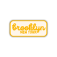 Brooklyn, New York Retro Travel Sticker – Colorful Vinyl Decal for Laptop, Water Bottle & Luggage