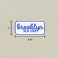 Brooklyn, New York Retro Travel Sticker – Colorful Vinyl Decal for Laptop, Water Bottle & Luggage