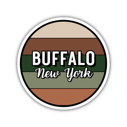 Buffalo, New York Circle Sticker