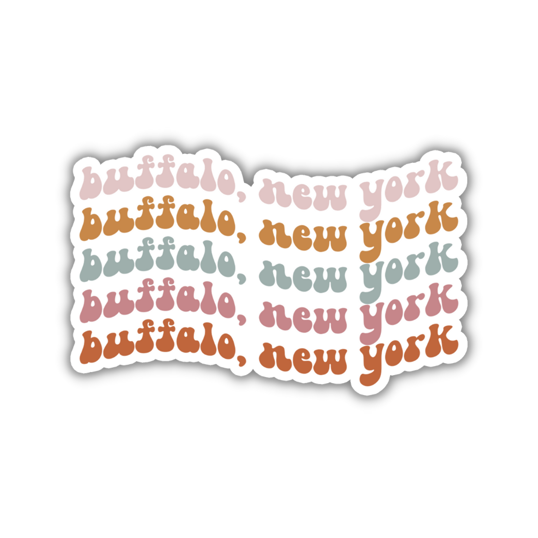 Buffalo, New York Retro Sticker