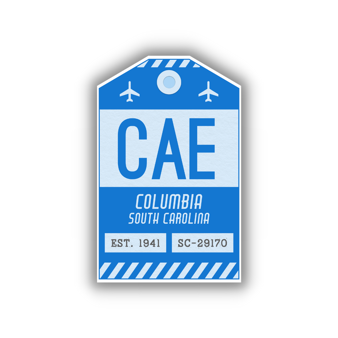 CAE Vintage Luggage Tag Sticker