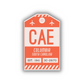 CAE Vintage Luggage Tag Sticker