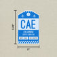 CAE Vintage Luggage Tag Sticker