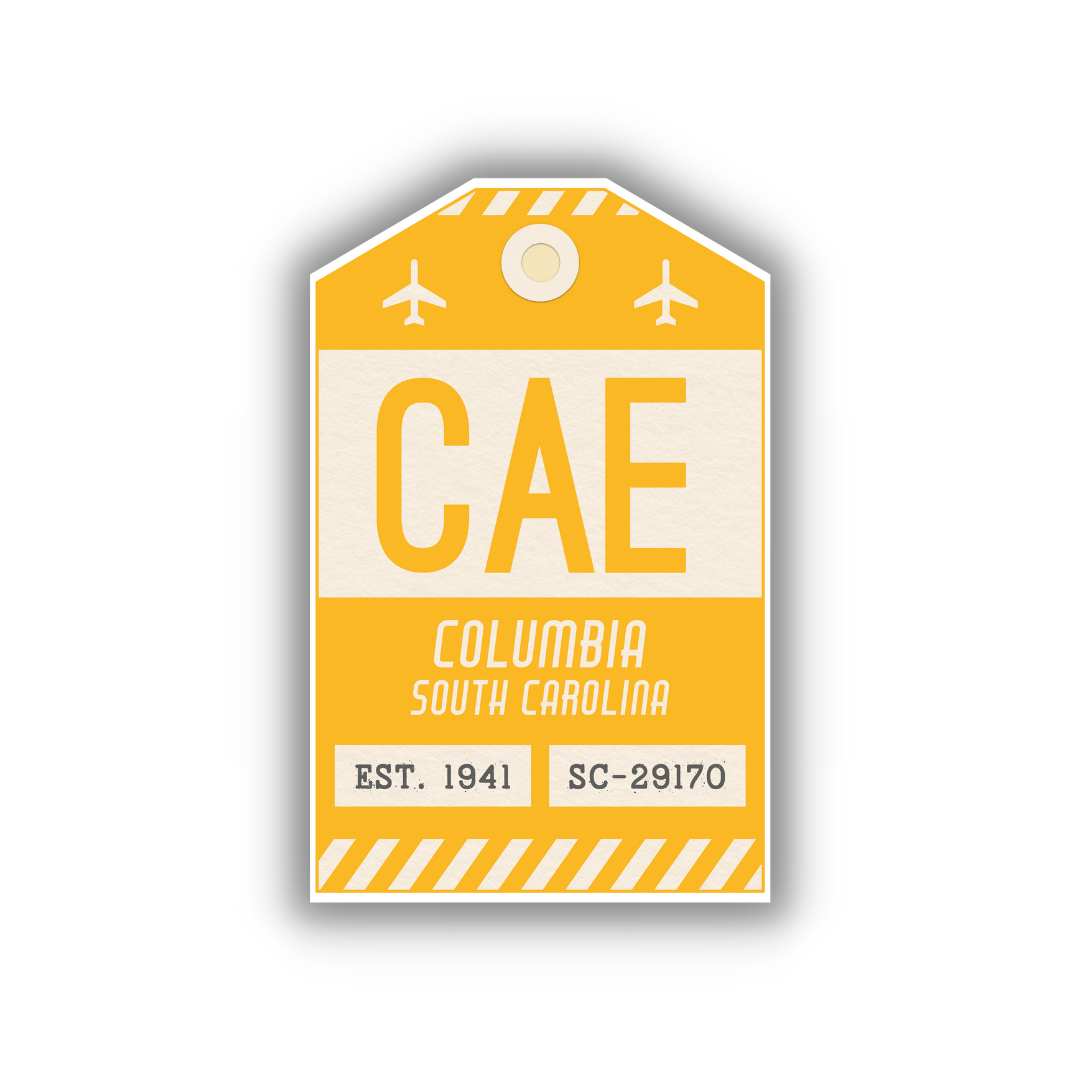 CAE Vintage Luggage Tag Sticker