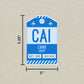 CAI Vintage Luggage Tag Sticker